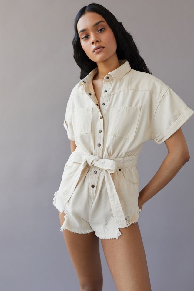 BDG Devon Distressed Romper | Urban Outfitters