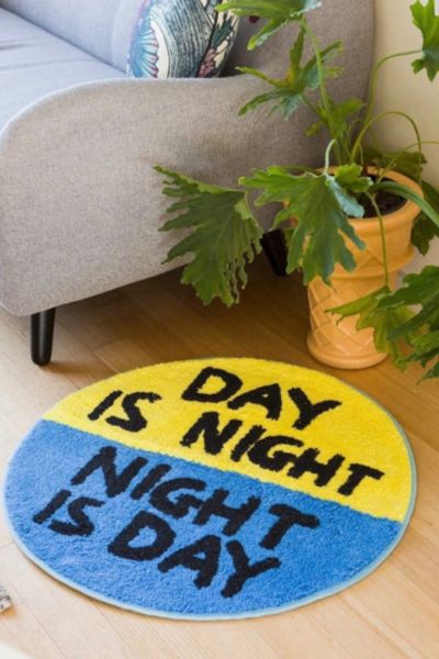 Third Drawer Down Day Is Night Shaggy Floor Mat X David Shrigley