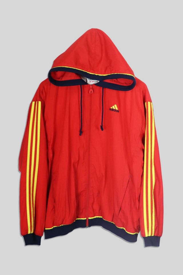 Vintage Adidas Zip Up Windbreaker Jacket | Urban Outfitters