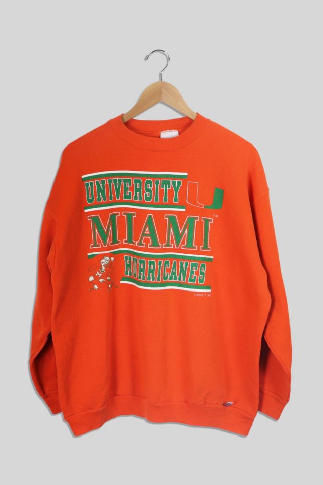 Vintage University Of Miami Crewneck Sweatshirt