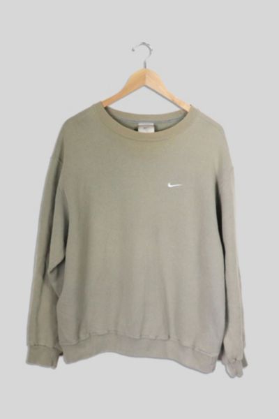 Vintage Nike Y2K Mini Swoosh Tan Crewneck Sweatshirt | Urban