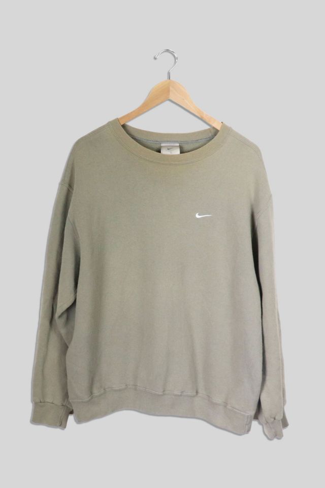 Vintage Nike Y2K Mini Swoosh Tan Crewneck Sweatshirt Urban