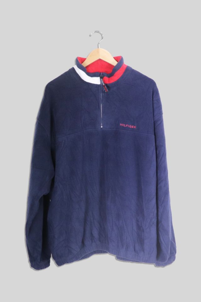 Tommy quarter zip deals fleece