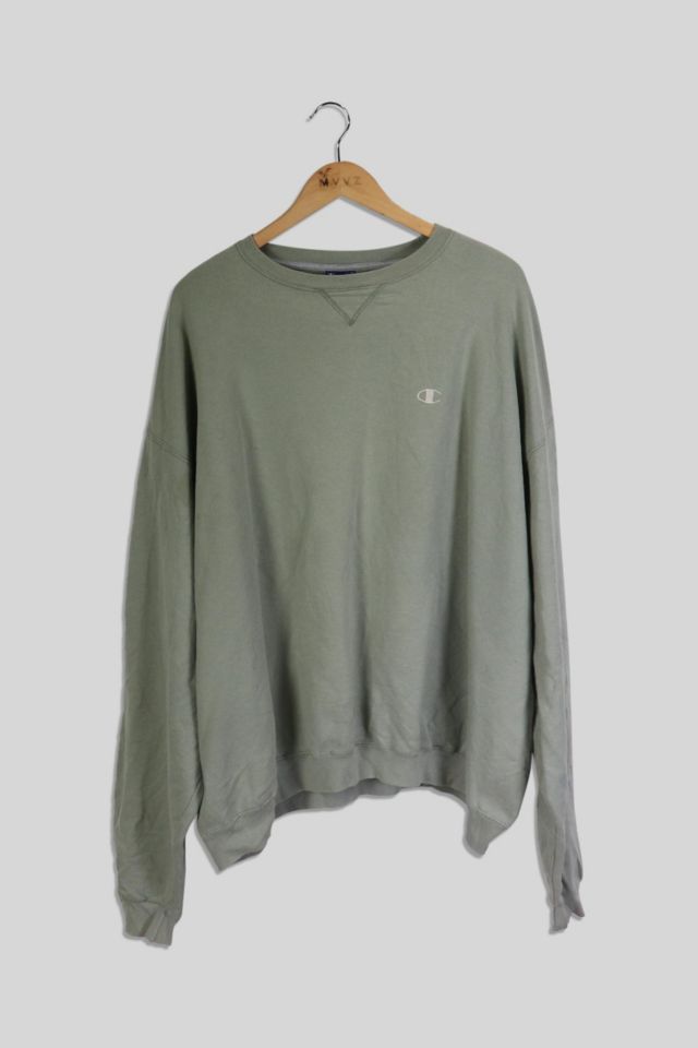 Vintage Sage Green Champion Crewneck Sweatshirt Urban Outfitters