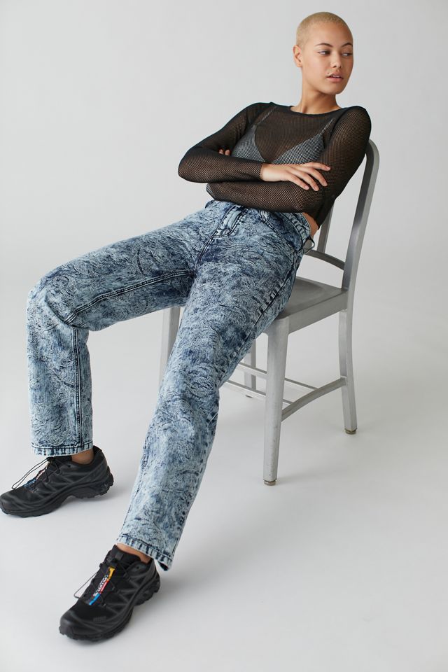 BDG High-Waisted Baggy Jean — Printed Acid Wash #2