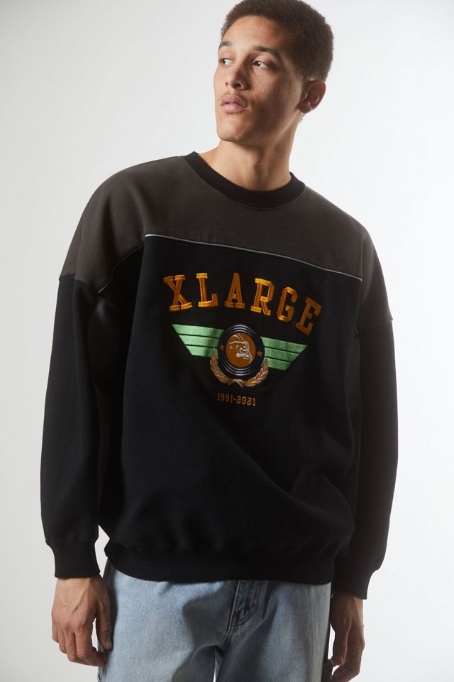 XLARGE Pilot Logo Paneled Sweatshirt | Urban Outfitters