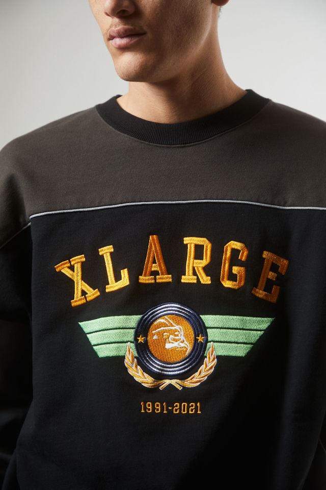 XLARGE Pilot Logo Paneled Sweatshirt | Urban Outfitters
