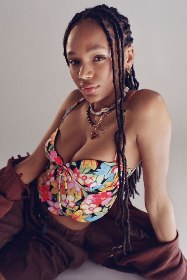 For Love & Lemons Mallory Floral Bustier Top | Urban Outfitters