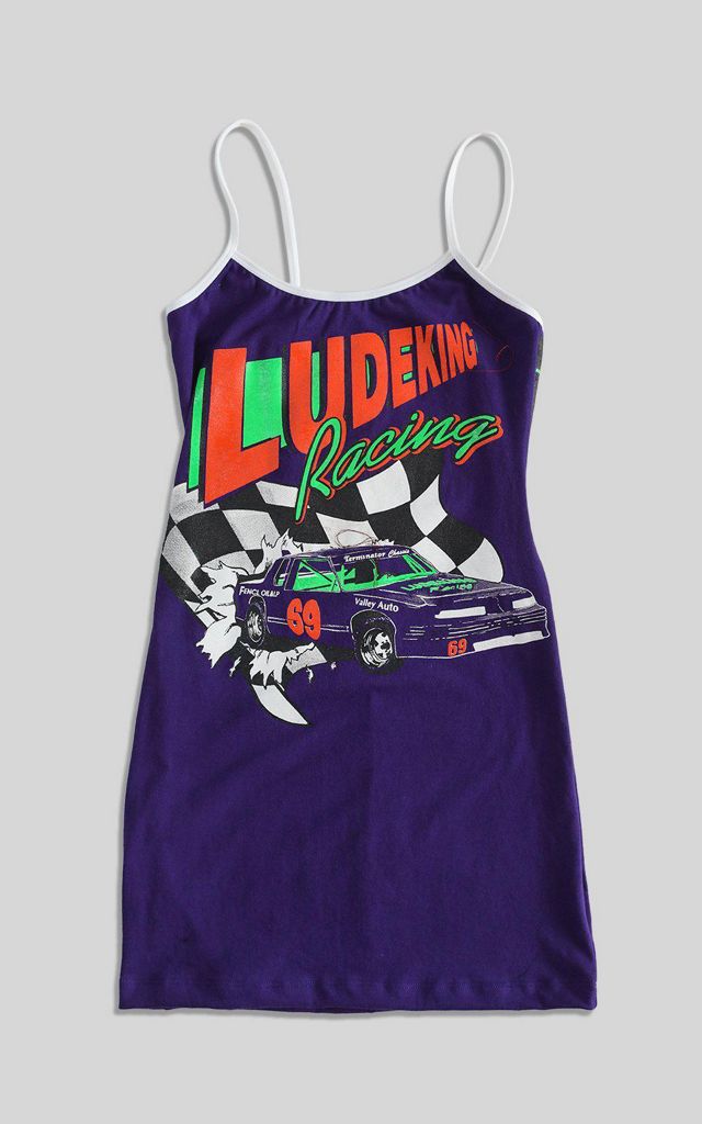 Frankie Collective Rework Ludeking Racing Strappy Dress | Urban Outfitters