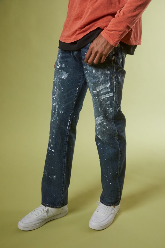 Polo Ralph Lauren Buckfield Paint Splatter Straight Leg Jeans | Urban ...