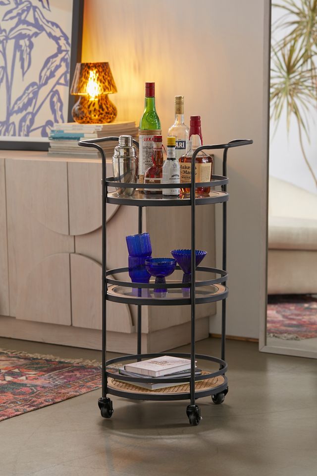 Round Industrial Bar Cart Urban Outfitters