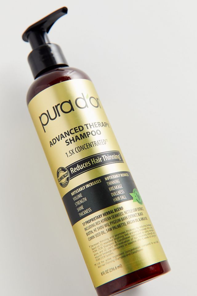 Pura D'or Advanced Therapy Shampoo Reduces Hair Thinning & Increases Volume