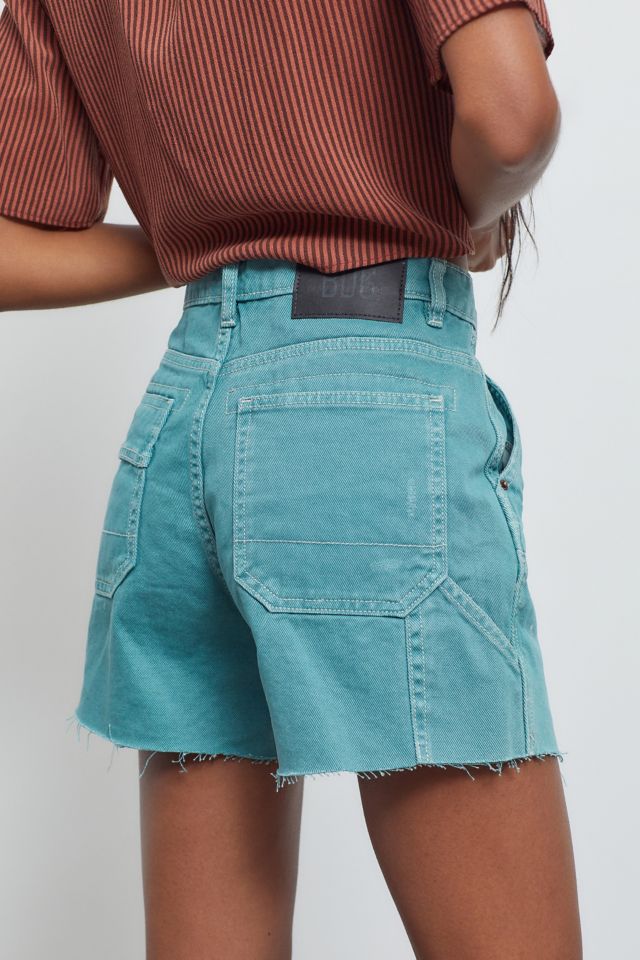 Cut Off Carpenter Shorts - Blue