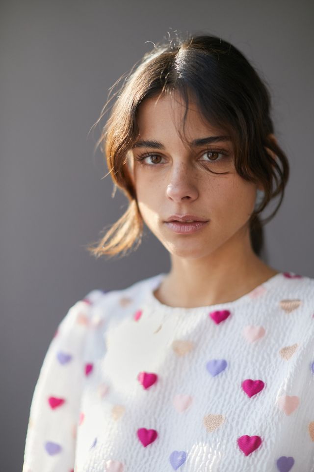 Sister Jane Irina Heart Jacquard Mini Dress | Urban Outfitters