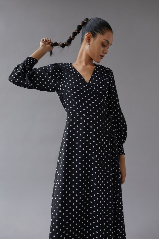 Ghospell Night Spot Wrap Dress | Urban Outfitters