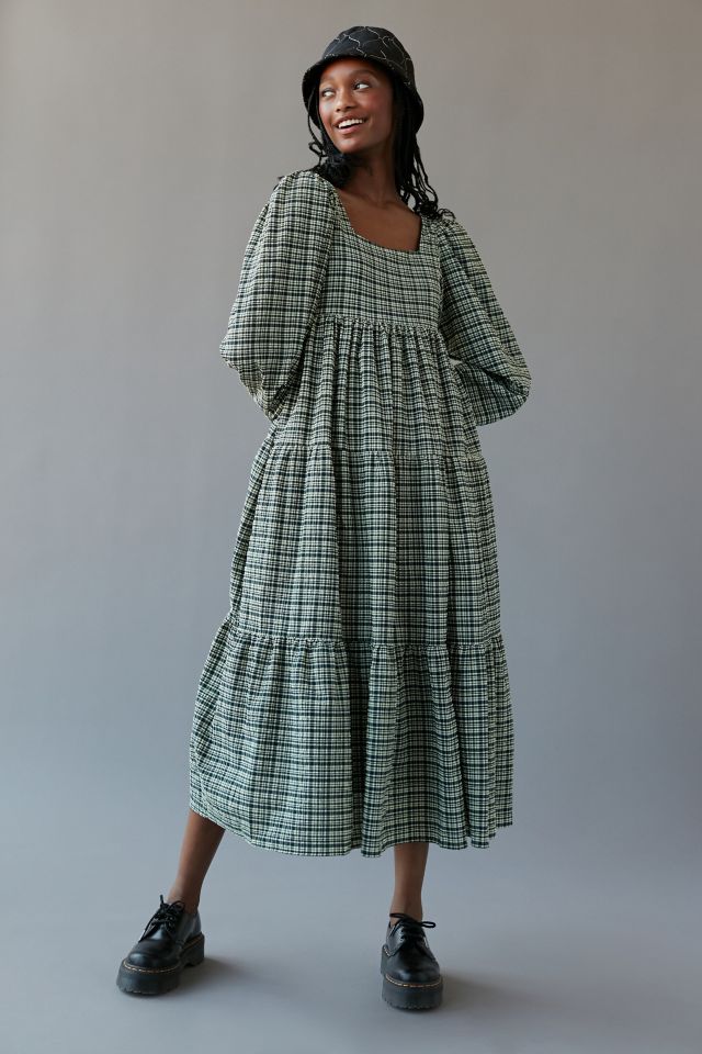 Ghospell Host Tiered Midi Dress | Urban Outfitters