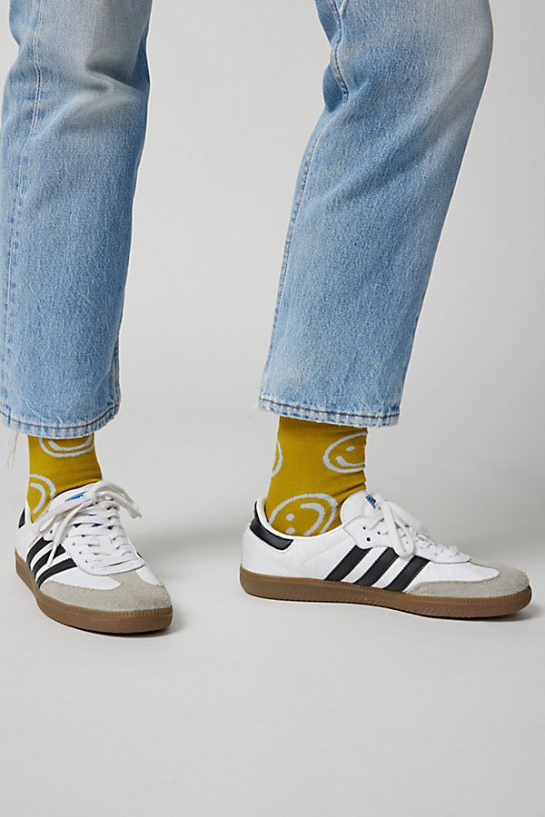 BAGGU HAPPY CREW SOCK IN SOUR, WOMEN'S AT URBAN OUTFITTERS