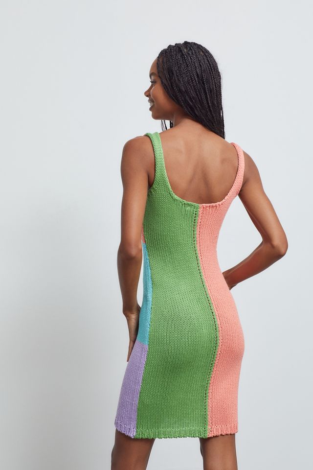 UO Kelsie Knit Colorblock Mini Dress #1