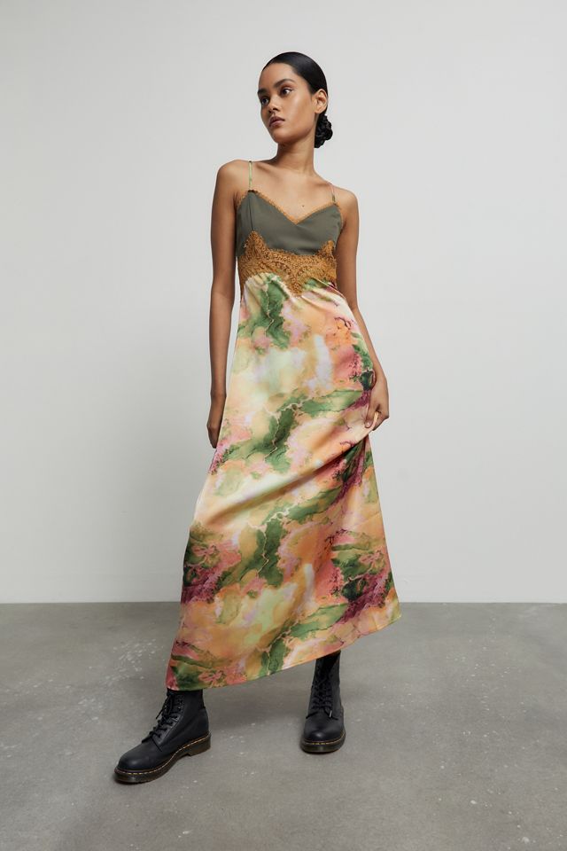 UO Dorian Satin Midi Dress | Urban Outfitters