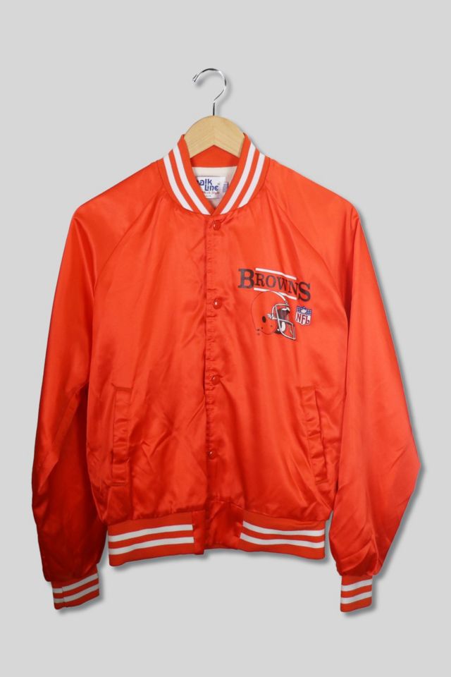 Vintage Cleveland Browns NFL Chalk Line Satin Jacket - Size XL