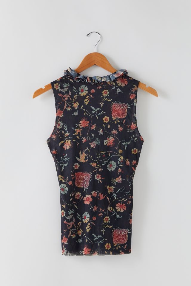 Vintage Y2K Floral Ruffle Top #1