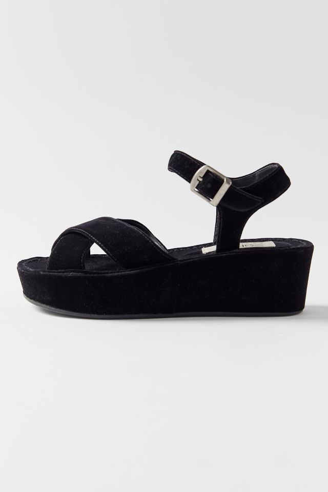 Sandales vintage en velours à talons compensés ESPIRIT #1