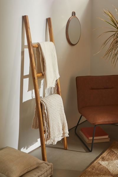 Teak Wood Storage Ladder