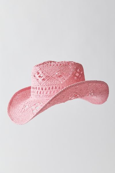 Urban Outfitters Jessie Straw Cowboy Hat In Pink