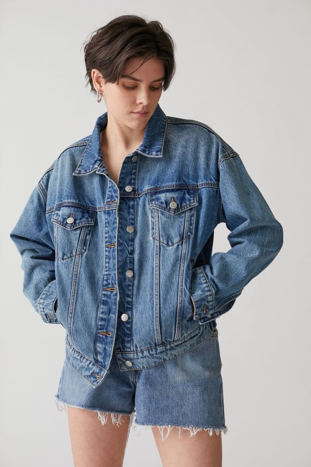 BDG Carly Denim Boyfriend Trucker Jacket #4