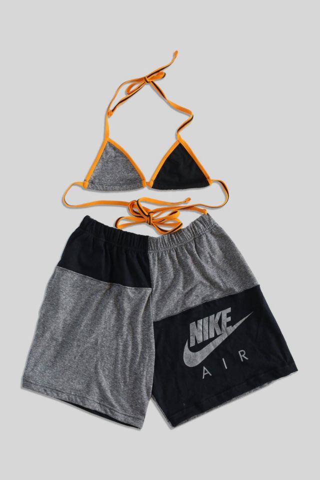 Reworked Vintage Nike Patchwork Crop Top & Shorts Set