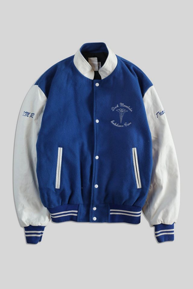 Vintage Duck Mountain Ambulance Care Varsity Jacket | Urban Outfitters