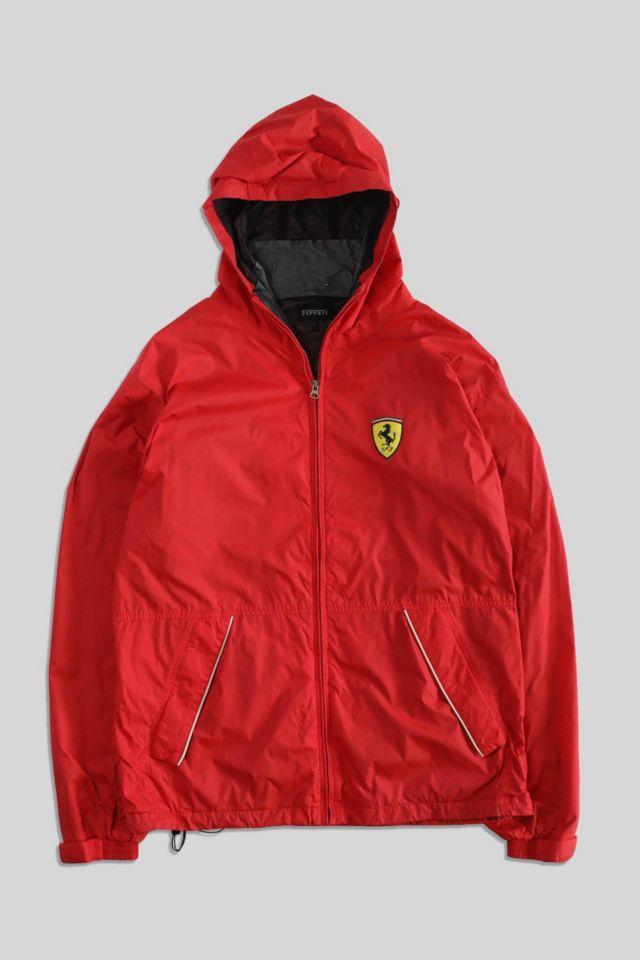 Vintage Ferrari Bright Red Windbreaker Jacket Urban Outfitters