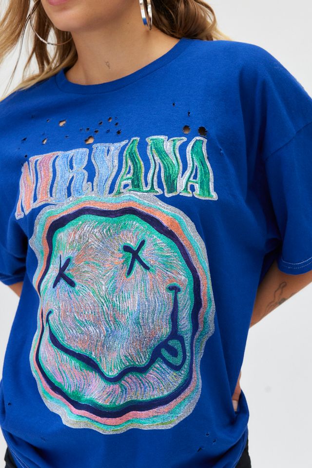 nirvana t shirt dress urban outfitters Urban Outfitters Nirvana T-shirt Dress in Blue