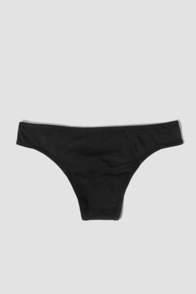Oddobody Organic Cotton Thong In Midnight, Women's At Urban Outfitters
