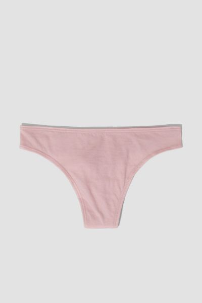 Oddobody Organic Cotton Thong In Mauve, Women's At Urban Outfitters