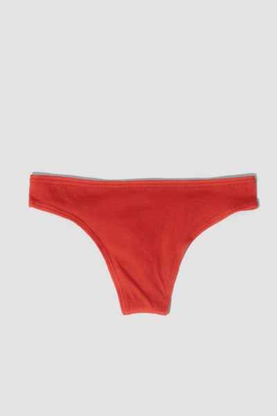 Oddobody Organic Cotton Thong In Clay, Women's At Urban Outfitters