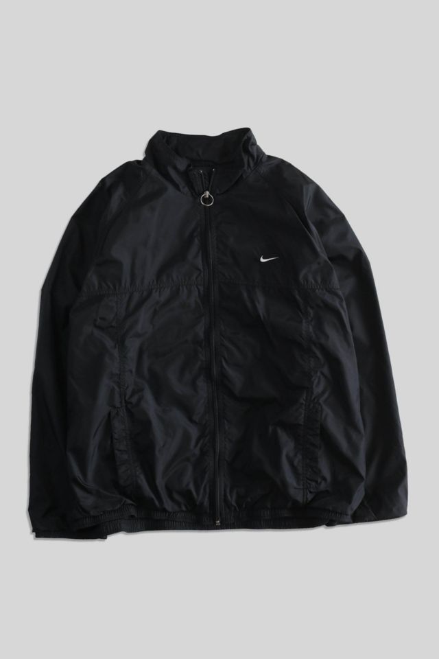 Vintage Nike All Black Circle Zipper Pull Windbreaker Jacket | Urban ...