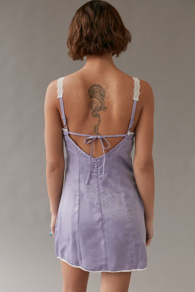 UO Ginny Lace Trim Slip Dress