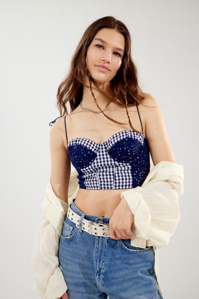 Gingham 2024 bustier top