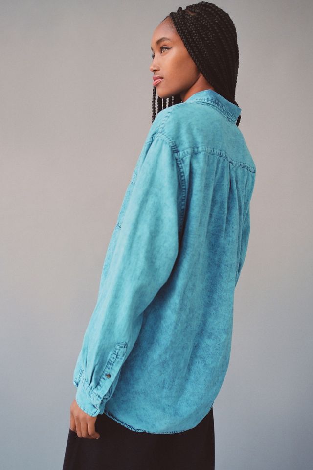 Chemise en Chambray Délavé à l'Acide et Reteint Urban Renewal #2