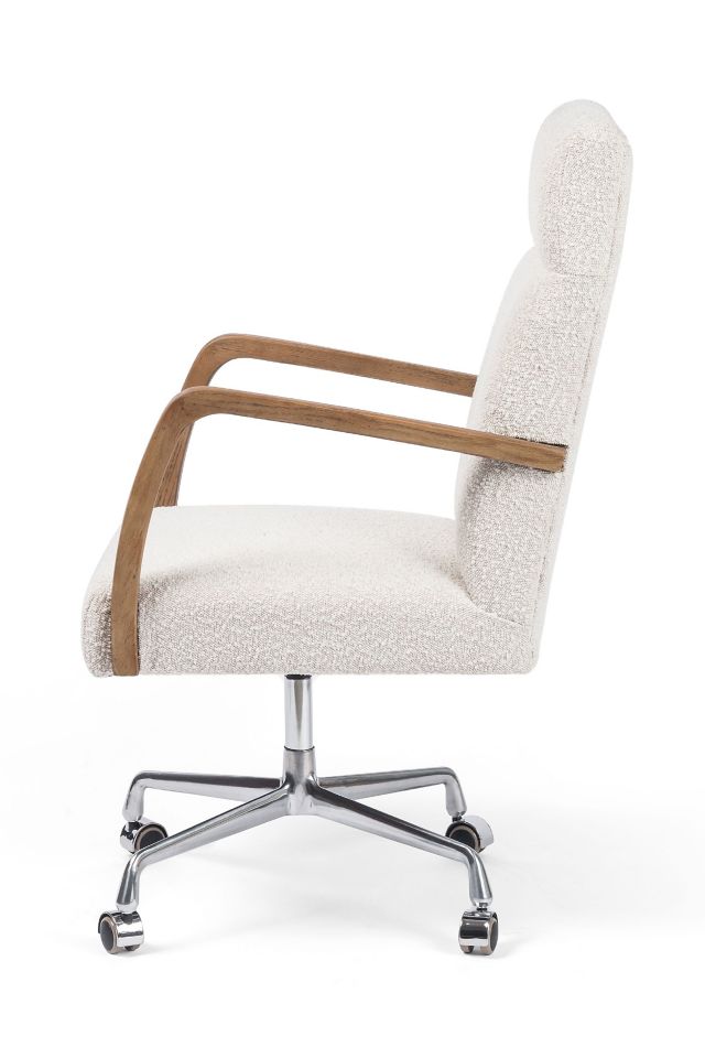 Bryson High-Back Knoll Natural Swivel Task Chair in White