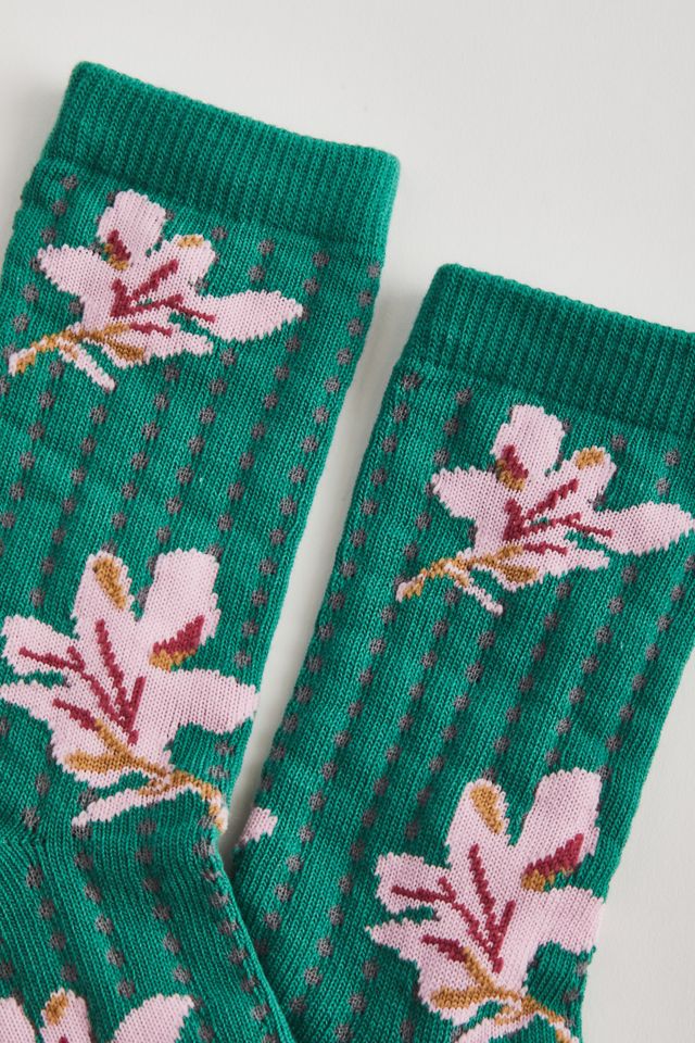 Floral Pattern Crew Sock | Urban Outfitters