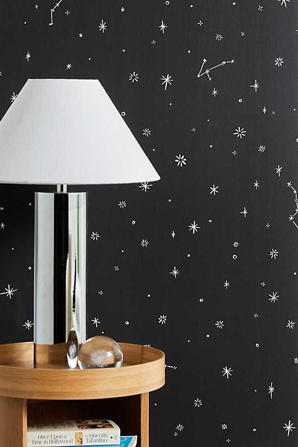 Urban Outfitters Hand Drawn Stars Removable Wallpaper In Black At