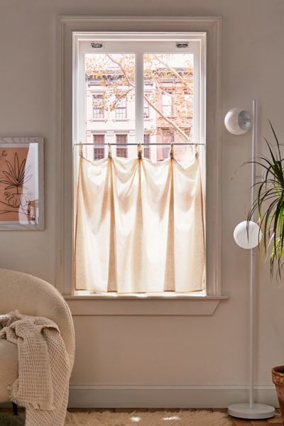 Urban Outfitters Solid Café Curtain Set In Neutral At