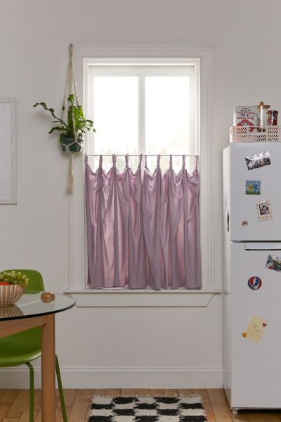 Urban Outfitters Solid Café Curtain Set In Lavender At  In Purple