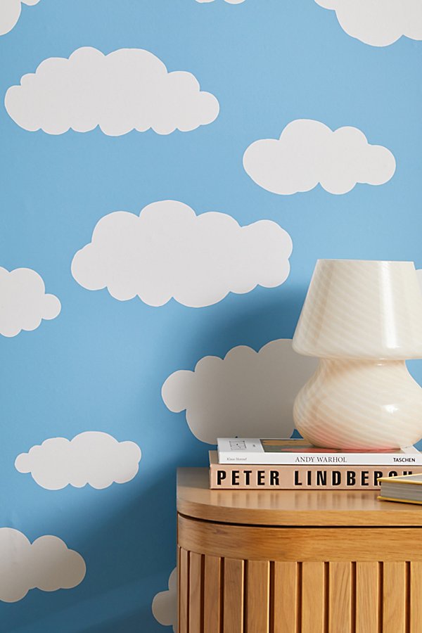 Urban Outfitters Cloud Removable Wallpaper In Blue At