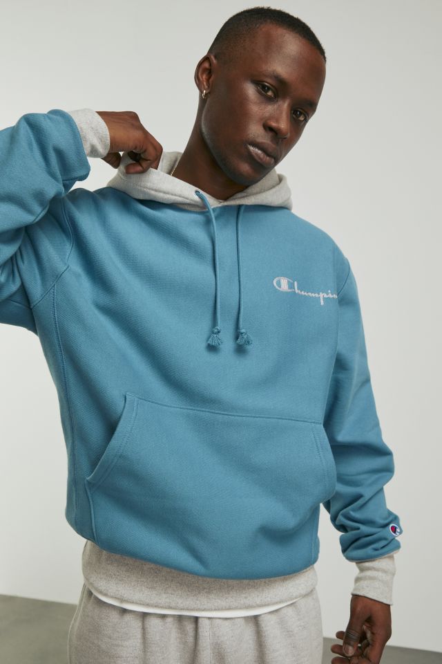 Champion colorblock hoodie green best sale