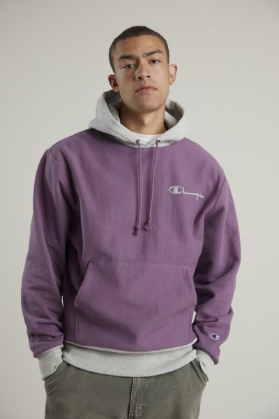 Champion Uo Exclusive Reverse Weave Colorblock Hoodie Sweatshirt In Purple  | ModeSens