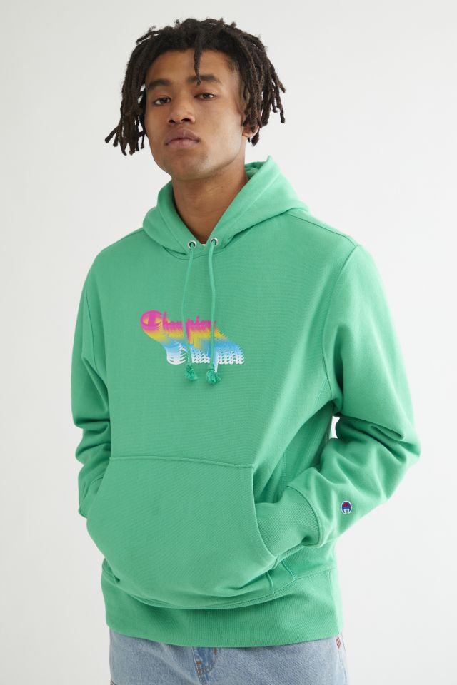 Champion reverse weave shop teal pigment dyed hoodie