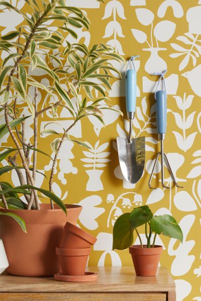 Urban Outfitters Mod Geo Removable Wallpaper In Gold At